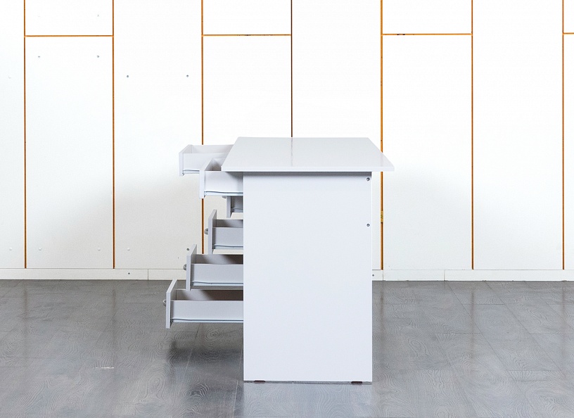 Комплект офисной мебели стол с тумбой  1 750х600х750 ЛДСП Белый   (СППБК-17110)