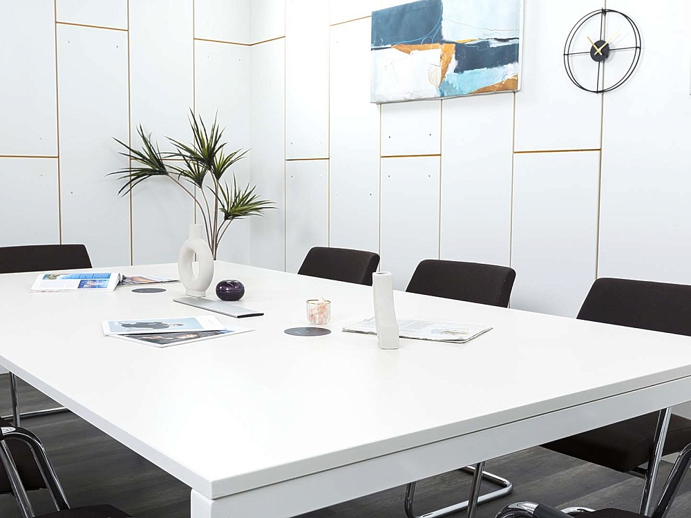 Офисный стол для переговоров Herman Miller 2 400х1 400х750 ЛДСП Белый   (СГПБ-02122)