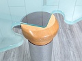 Офисный стол для переговоров  2 600х1 300х760 Стекло Прозрачный Ice  (СГОС-15014)