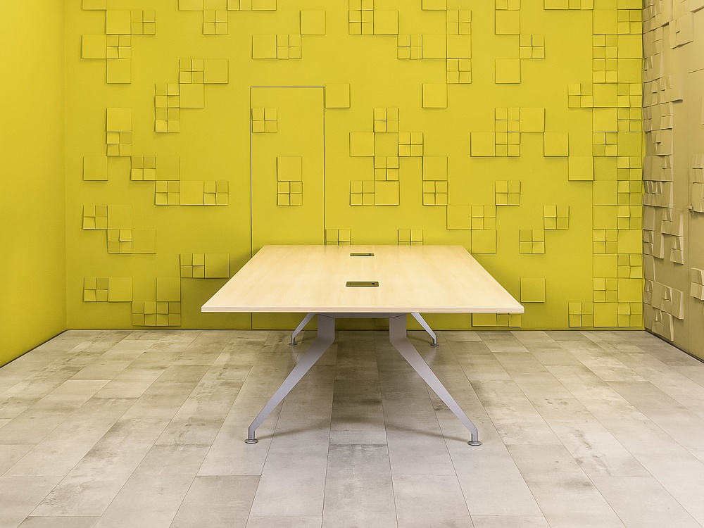 Офисный стол для переговоров Steelcase ЛДСП Зебрано Франция  СГПЗ2-04026