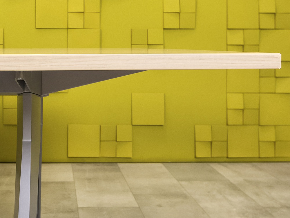 Офисный стол для переговоров Steelcase ЛДСП Зебрано Франция  СГПЗ1-04026