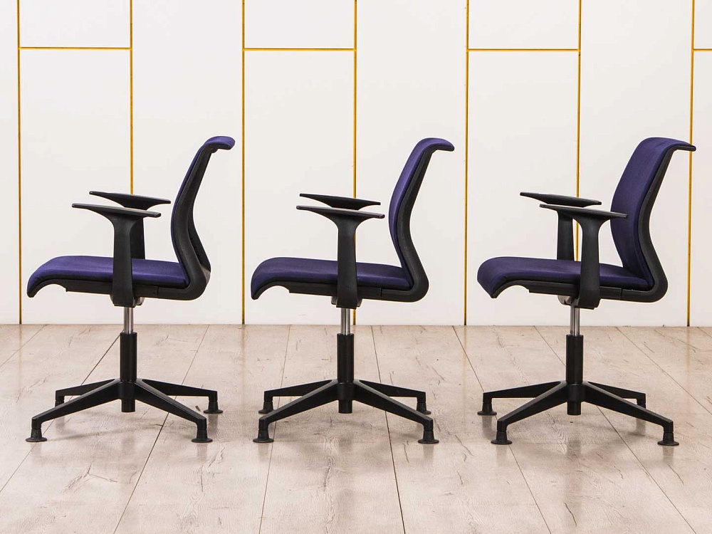 Конференц кресло для переговорной  Синий Ткань SteelCase   (УНТН-12128)