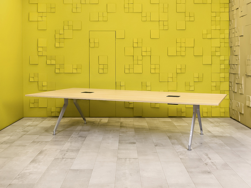 Офисный стол для переговоров Steelcase ЛДСП Зебрано Франция  СГПЗ2-04026