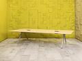 Офисный стол для переговоров Steelcase ЛДСП Зебрано Франция  СГПЗ2-04026