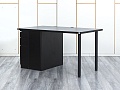 Комплект офисной мебели стол с тумбой IKEA 1 400х800х760 ЛДСП Черный   (СППЧКл-04064)