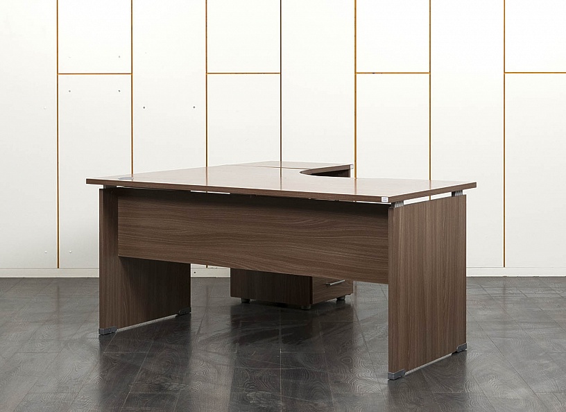 Комплект офисной мебели стол с тумбой  1 600х1 100х750 ЛДСП Зебрано   (СПУЗКп-21041)
