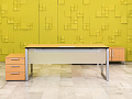 Стол для руководителя  Steelcase ЛДСП Ольха Франция  СРПЛ2-04026