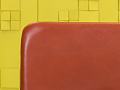 Офисное кресло руководителя на колесах  Steelcase Please 1 Кожа Оранжевый Германия  КРКК1-09105