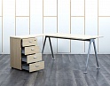 Купить Комплект офисной мебели стол с тумбой  1 600х1 600х750 ЛДСП Клен   (СПУВ1Кл-13033)