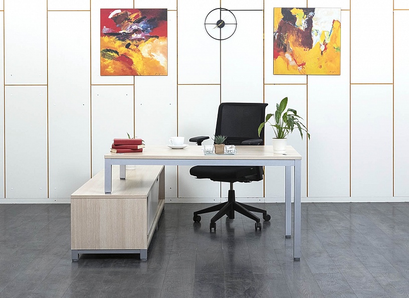 Комплект офисной мебели стол с тумбой  1 400х2 030х750 ЛДСП Зебрано   (СПУЗК1-13101)