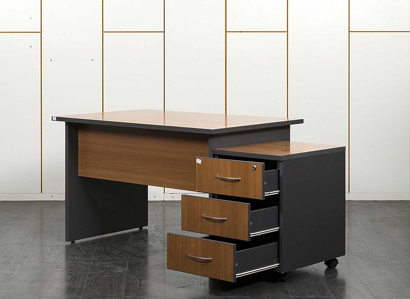 Комплект офисной мебели стол с тумбой  1 200х800х740 ЛДСП Орех   (СППХК-28041)