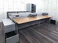 Комплект офисной мебели Herman Miller 3 200х1 800х1 000 ЛДСП Орех   (КОМХ1-16082)