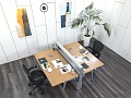 Комплект офисной мебели Herman Miller 1 600х1 700х730 ЛДСП Орех   (КОМХ-19082)