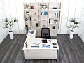 Кабинет руководителя SteelCase 1 600х2 000х750 ЛДСП Клен   (КРВ-26112)