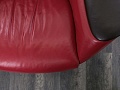 Мягкое кресло SteelCase Кожа Красный Massaud Lounge Chair  (КНКК-14045)