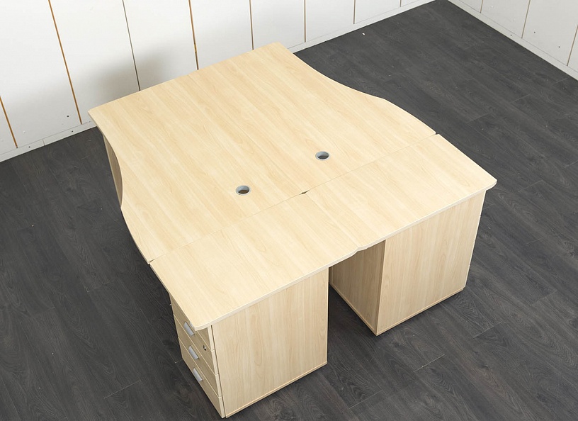 Комплект офисной мебели стол с тумбой  1 400х800х760 ЛДСП Клён   (СПУВК-19041)