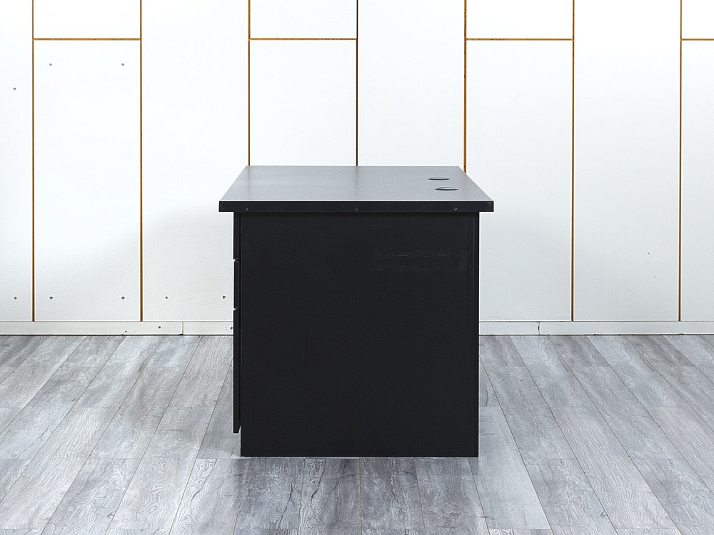 Комплект офисной мебели стол с тумбой IKEA 1 400х800х760 ЛДСП Черный   (СППЧКп-04064)