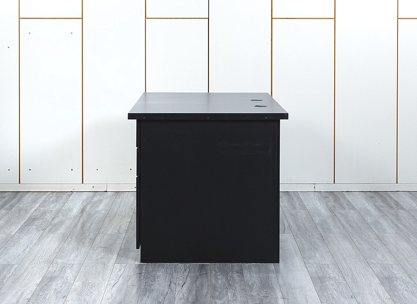 Комплект офисной мебели стол с тумбой IKEA 1 400х800х760 ЛДСП Черный   (СППЧКп-04064)