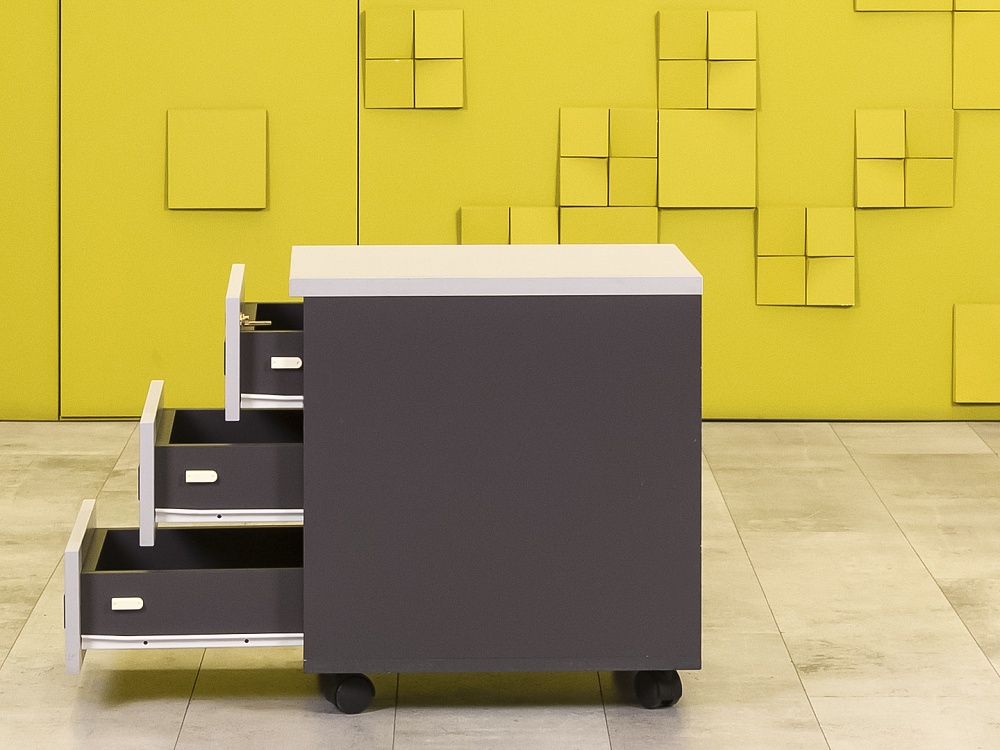 Офисная тумба выкатная ЛДСП Серый  ТВ3ЯС-30036