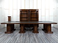 Офисный стол для переговоров Art&amp;amp;Moble 3 860х1 860х760 Массив Орех   (СГПЗ1к-19024)