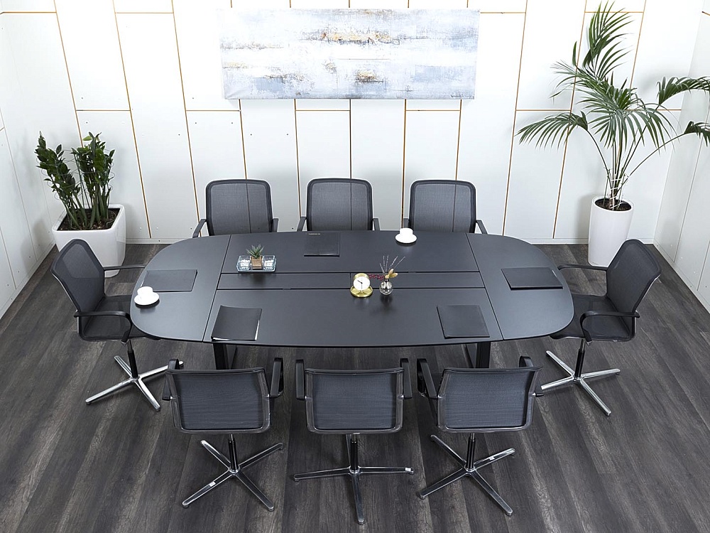 Офисный стол для переговоров Bene 2 600х1 350х780 МДФ Черный T-Meeting Австрия (СГПЧ-03112)