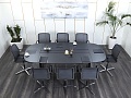 Офисный стол для переговоров Bene 2 600х1 350х780 МДФ Черный T-Meeting Австрия (СГПЧ-03112)