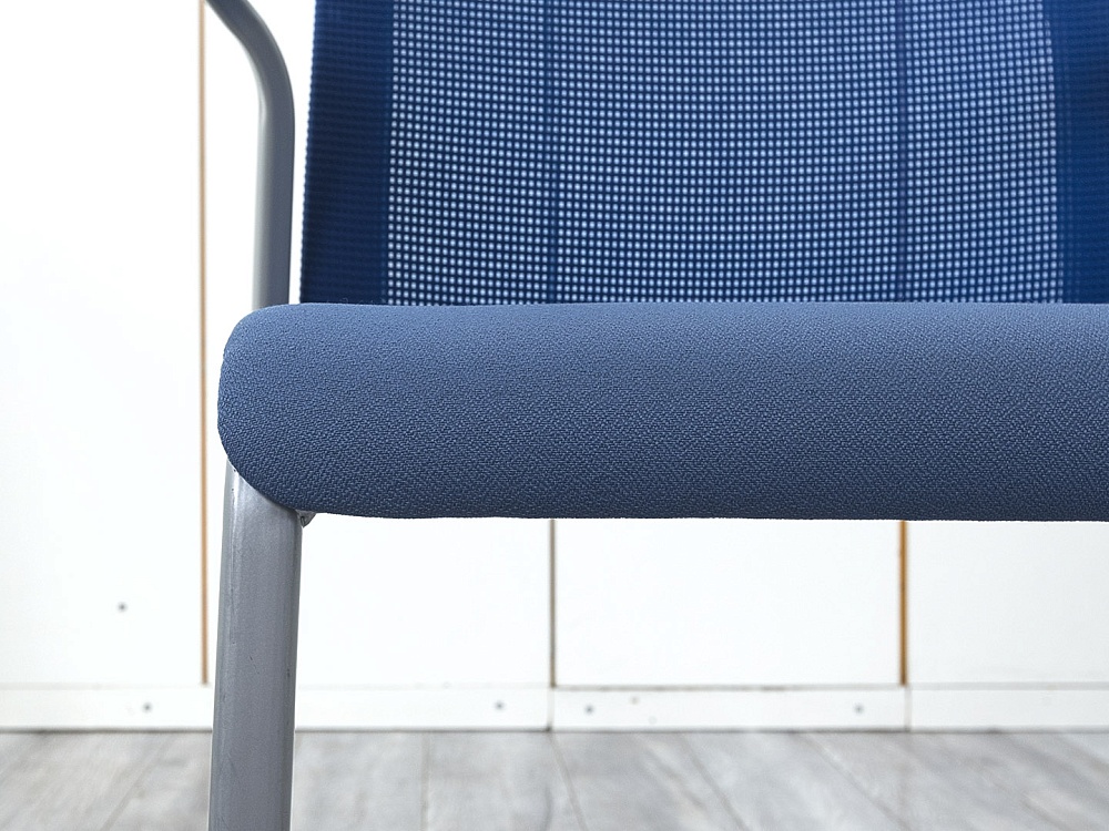 Конференц кресло для переговорной  Синий Сетка SteelCase   (УНСН-30074)