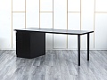 Комплект офисной мебели стол с тумбой IKEA 2 000х800х760 ЛДСП Черный   (СППЧ1Кл-05064)