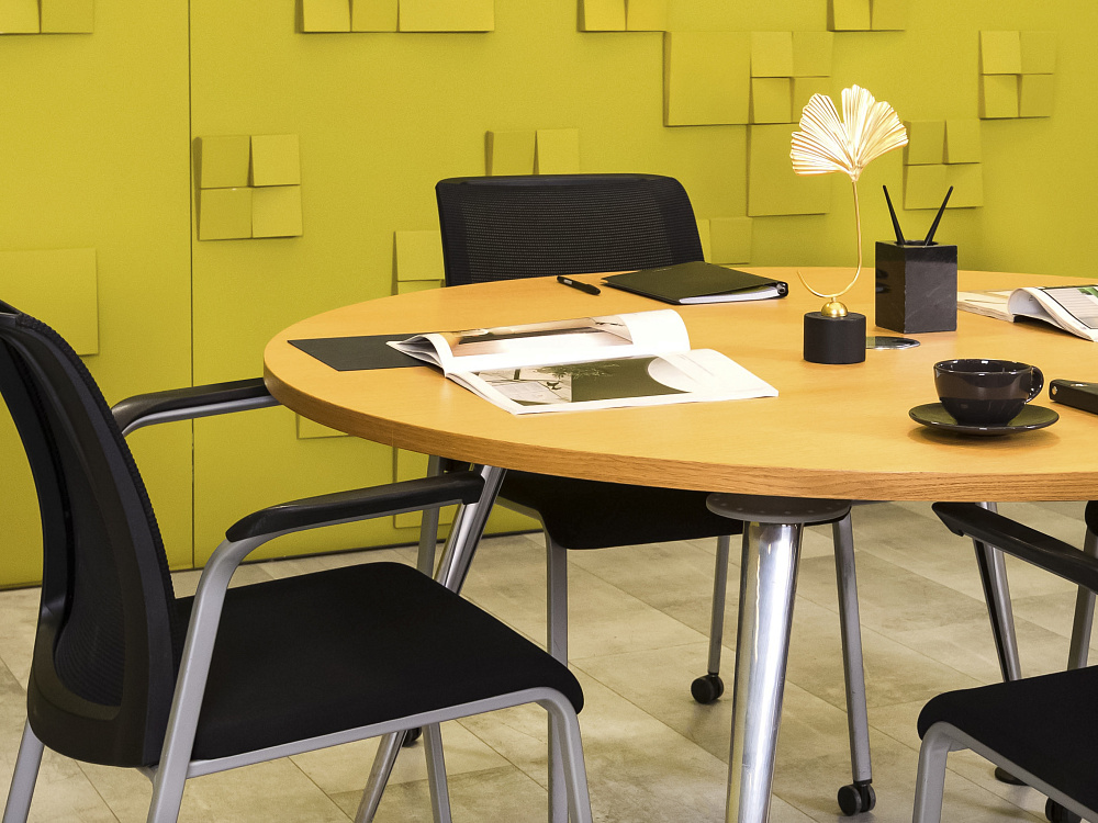Офисный стол для переговоров Steelcase ЛДСП Ольха Германия  СГОЛ3-04026