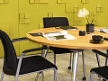 Офисный стол для переговоров Steelcase ЛДСП Ольха Германия  СГОЛ3-04026