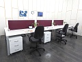 Комплект офисной мебели  4 800х1 640х750 ЛДСП Белый   (КОМБ1-02091)