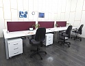 Купить Комплект офисной мебели  4 800х1 640х750 ЛДСП Белый   (КОМБ1-02091)