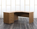 Купить Комплект офисной мебели стол с тумбой  1 600х1 600х750 ЛДСП Орех   (СПУХКл-16052)