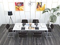 Офисный стол для переговоров SteelCase 2 200х1 000х750 ЛДСП Серый   (СГПС-07122)