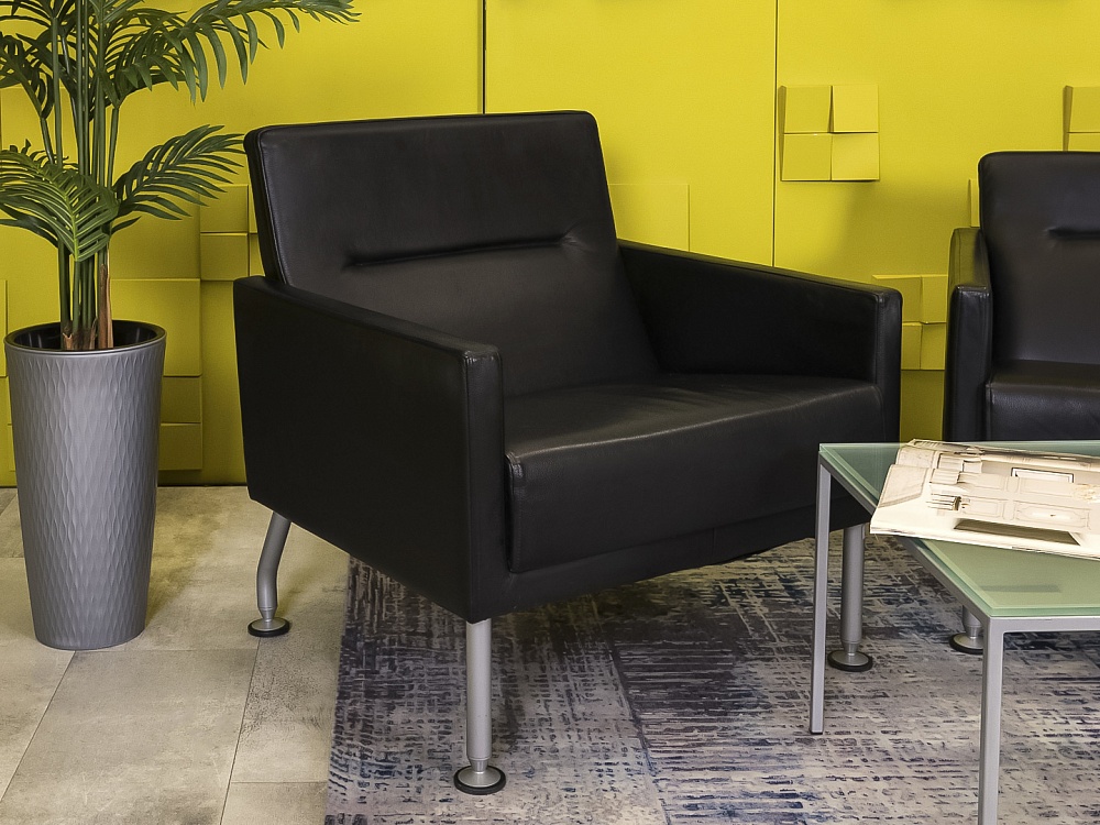 Комплект мягкой мебели Steelcase Кожа Чёрный Франция  ДНКЧК-06026