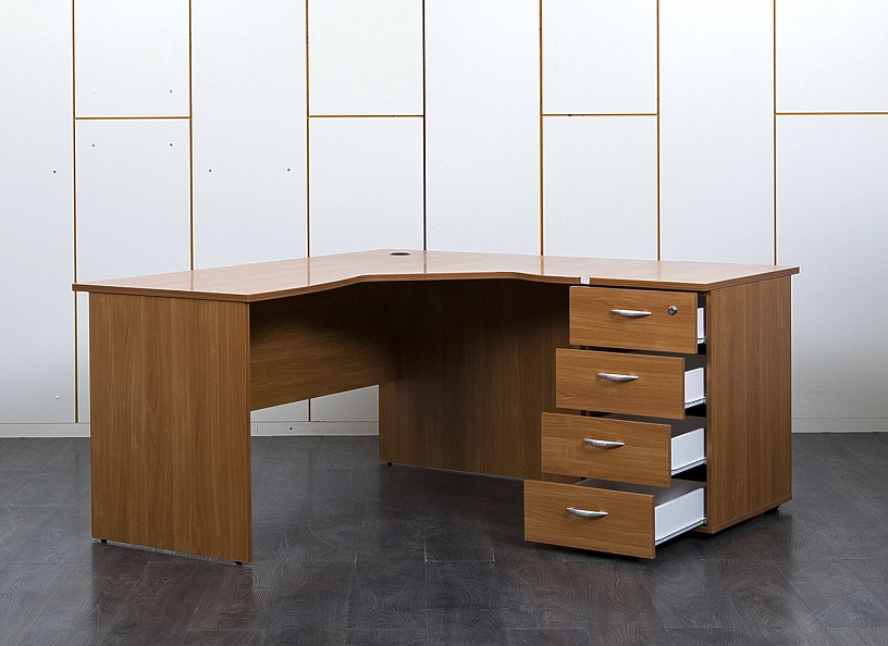 Комплект офисной мебели стол с тумбой  1 600х1 180х750 ЛДСП Ольха   (СПУЛКп-28091)