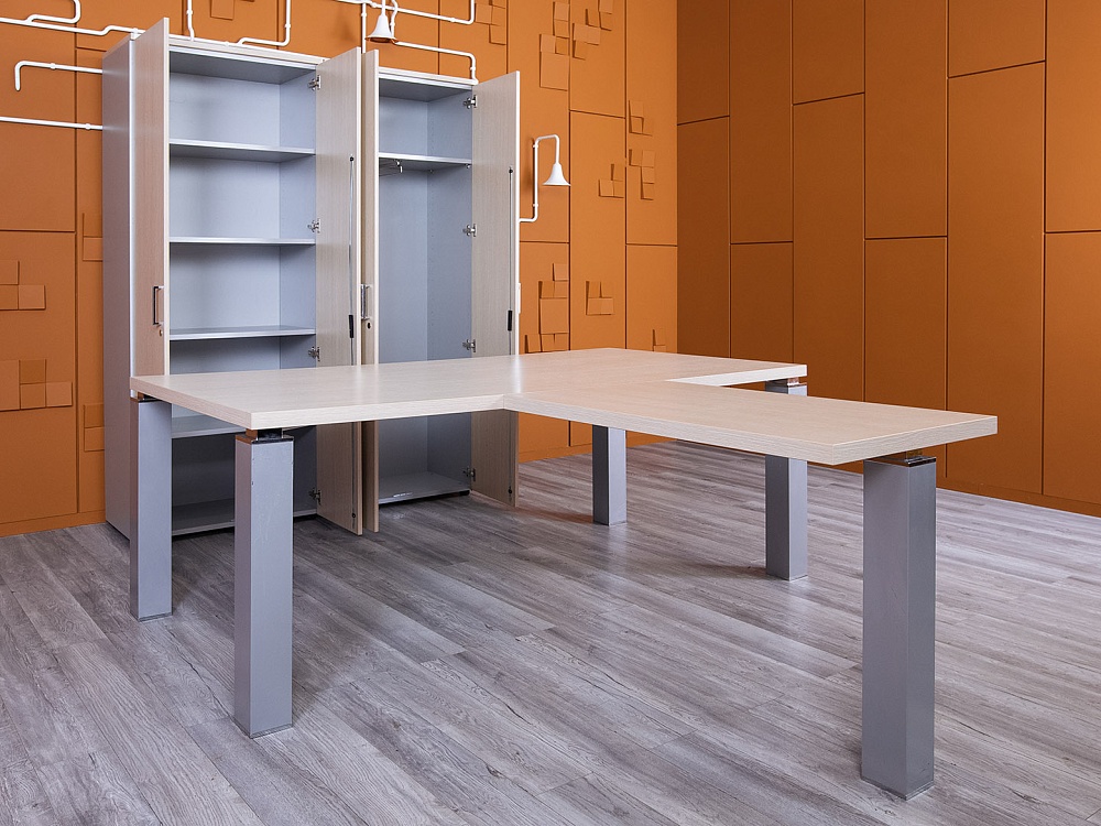 Кабинет руководителя Sinetica 2 000х2 000х730 ЛДСП Зебрано TAO  (КРЗ-09104)