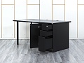 Комплект офисной мебели стол с тумбой IKEA 1 600х800х760 ЛДСП Черный   (СППЧКп-05064)
