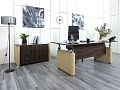 Кабинет руководителя Tecnoarredo 2 000х920х760 Шпон Зебрано Venus  (КРЗ1-09024)