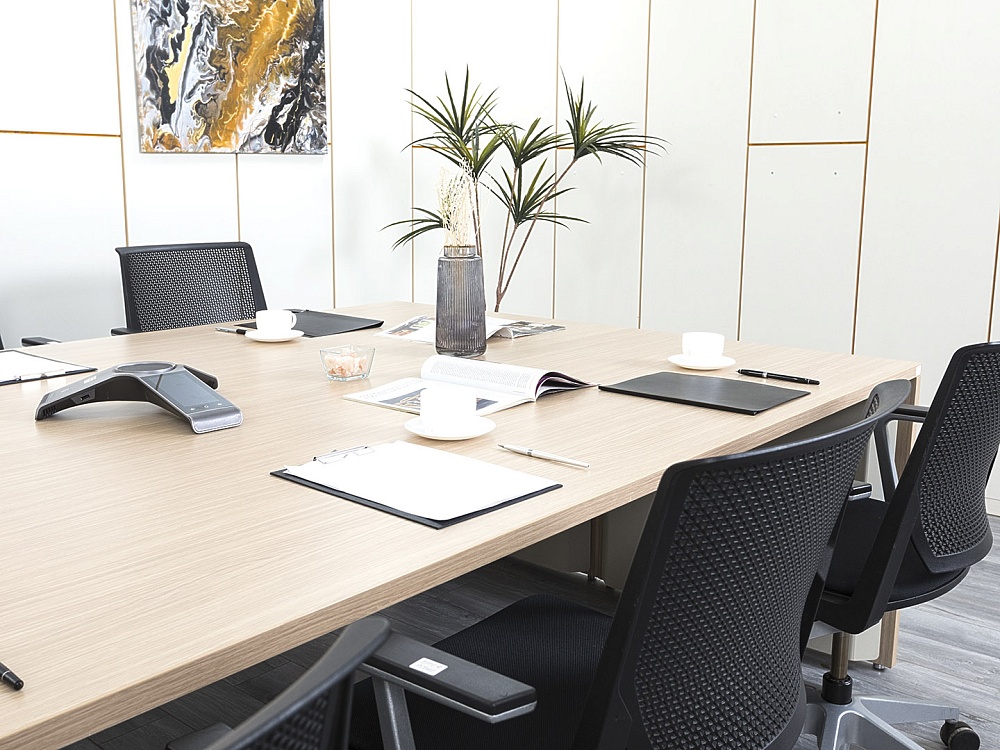 Офисный стол для переговоров  2 800х1 600х720 ЛДСП Зебрано   (СГПЗ1-21034)