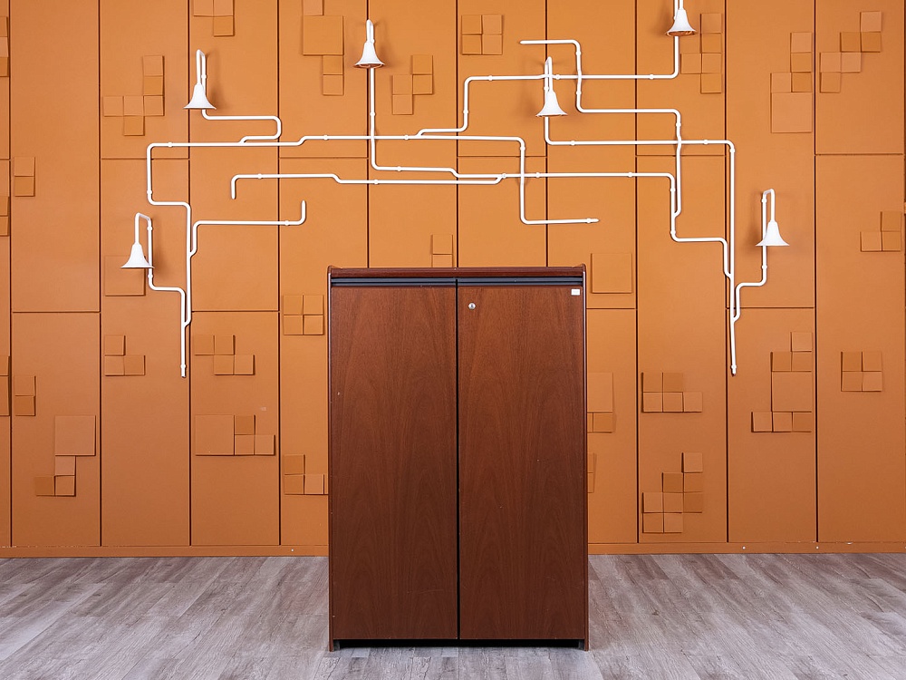 Шкаф для документов ORA 930х460х1 380 Шпон Вишня   (ШД2ДШ-27065)