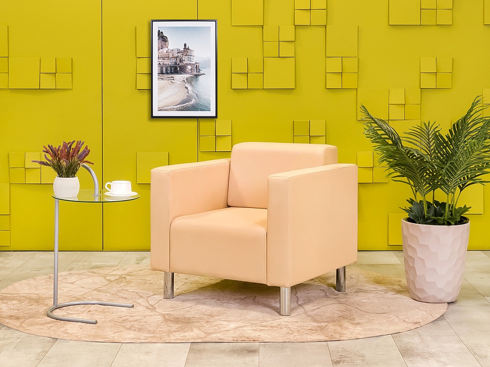 Мягкое кресло  Май 780x740 Кожзам Бежевый Россия