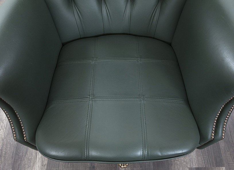 Офисное кресло руководителя  Canella Mobiliario Кожа Зеленый   (КРКЗ-14042)