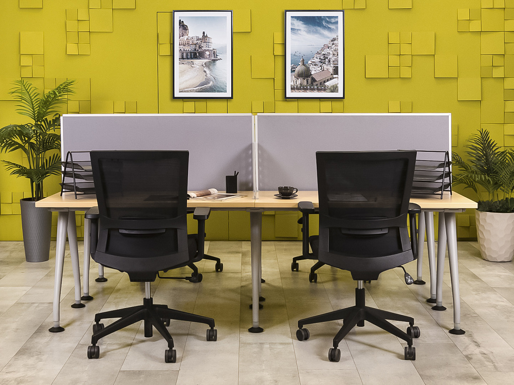 Комплект офисной мебели на 4 человека  KNOLL ЛДСП Клен США  ГКВ1-24076