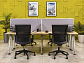 Комплект офисной мебели на 4 человека  KNOLL ЛДСП Клен США  ГКВ1-24076