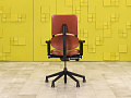Офисное кресло руководителя на колесах  Steelcase Please 1 Кожа Оранжевый Германия  КРКК1-09105