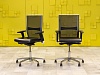 Офисное кресло для персонала на колесах Экокожа Чёрный Италия_КПКЧ1-221124
