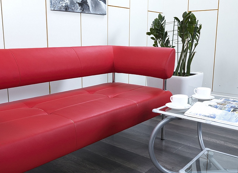 Офисный диван Unital Экокожа Красный   (ДНКК-17043)