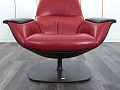 Мягкое кресло SteelCase Кожа Красный Massaud Lounge Chair  (КНКК-14045)