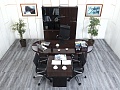 Кабинет руководителя GOODFURNITURE 2 500х2 100х770 МДФ Махагон Perth  (КРШ-13054)